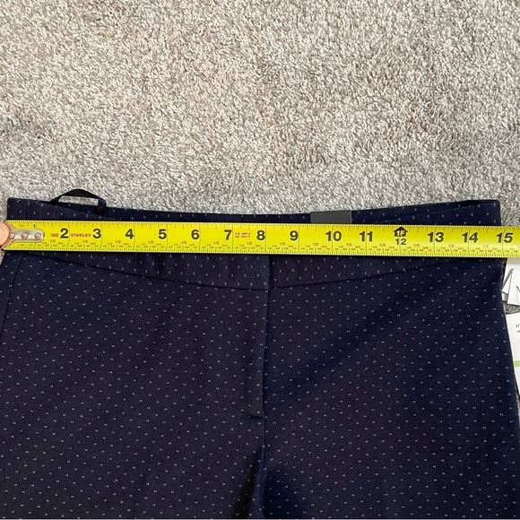 New Amanda + Chelsea Women's Size 4 Navy Blue & White Polka Dot Stretch Pants - Picture 8 of 14